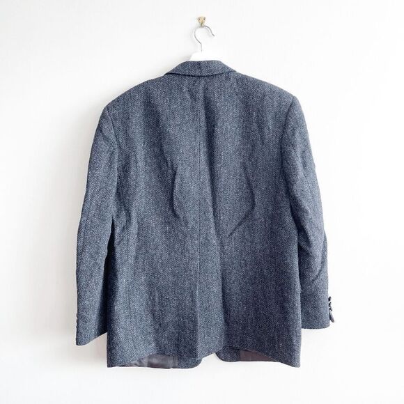 Harris Tweed Men's Single Breasted Wool Sport Coat Suit Jacket Blue Multi 42 Reg - Picture 2 of 10